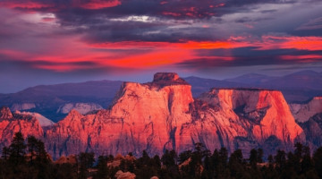 Zion at atardecer