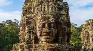 Bayon faces Siam Reap, Cambodia